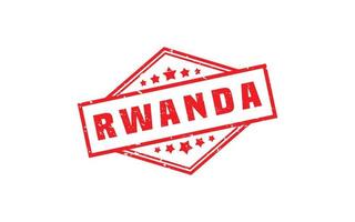 Rwanda timbre caoutchouc avec grunge style sur blanc Contexte vecteur