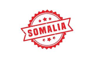 Somalie timbre caoutchouc avec grunge style sur blanc Contexte vecteur