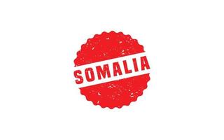 Somalie timbre caoutchouc avec grunge style sur blanc Contexte vecteur