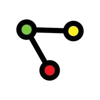 partager la ligne d'icône sociale isolée sur fond blanc. icône noire plate mince sur le style de contour moderne. symbole linéaire et trait modifiable. illustration vectorielle de trait parfait simple et pixel. vecteur