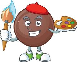une image de riches Chocolat Balle dessin animé personnage vecteur