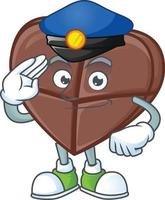 Chocolat bar l'amour dessin animé personnage style vecteur