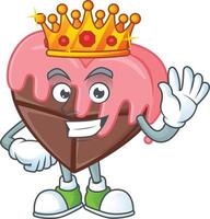 l'amour Chocolat avec rose dessin animé personnage style vecteur
