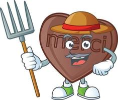 un mordre l'amour Chocolat dessin animé personnage style vecteur