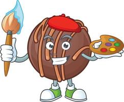 Chocolat praliné Balle dessin animé personnage style vecteur
