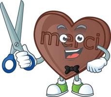 un mordre l'amour Chocolat dessin animé personnage style vecteur