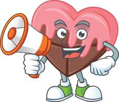 l'amour Chocolat avec rose dessin animé personnage style vecteur