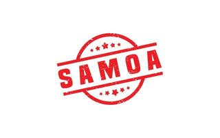 samoa timbre caoutchouc avec grunge style sur blanc Contexte vecteur