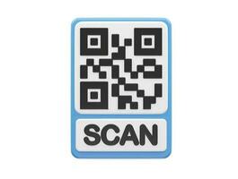 qr code 3d illustration vecteur élément transparent