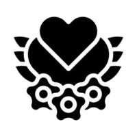 cœur icône solide style Valentin illustration vecteur élément et symbole parfait.