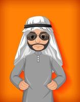 personnage de dessin animé homme arabe vecteur
