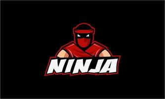 e-sport ninja mascotte personnage logo vecteur
