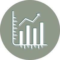 les stocks croissance vecteur icône