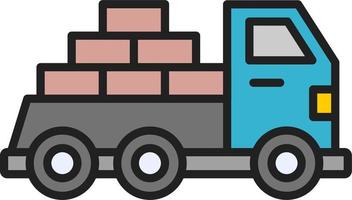 logistique livraison un camion vecteur icône