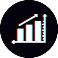 statistiques augmenter vecteur icône