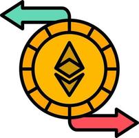 ethereum échange vecteur icône