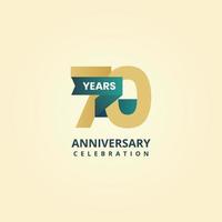 70 ans anniversaire logo modèle conception vecteur