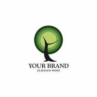 arbre illustration logo vecteur parfait pour santé et bien-être affaires