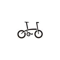 illustration vectorielle graphique de vélo pliant inspiration de conception de logo vecteur