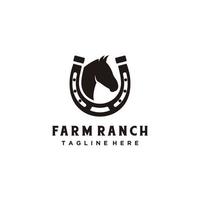 chaussure cheval logo conception pour étoile pour country, western, cow-boy, ranch Facile vecteur inspiration