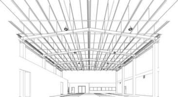 3d illustration de bâtiment structure vecteur