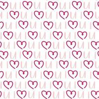 modèle sans couture de coeur rose de vacances de la saint-valentin vecteur