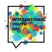 bannière de la journée internationale de la jeunesse vecteur