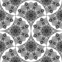 abstrait mandala poisson échelle sans couture modèle. ornemental tuile, mosaïque Contexte. floral patchwork infini carte. arabe, Indien, ottoman motifs. vecteur