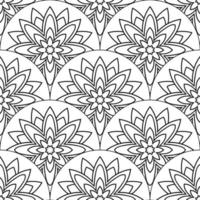 abstrait mandala poisson échelle sans couture modèle. ornemental tuile, mosaïque Contexte. floral patchwork infini carte. arabe, Indien, ottoman motifs. vecteur