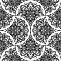 abstrait mandala poisson échelle sans couture modèle. ornemental tuile, mosaïque Contexte. floral patchwork infini carte. arabe, Indien, ottoman motifs. vecteur