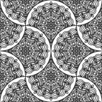 abstrait mandala poisson échelle sans couture modèle. ornemental tuile, mosaïque Contexte. floral patchwork infini carte. arabe, Indien, ottoman motifs. vecteur