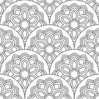 abstrait mandala poisson échelle sans couture modèle. ornemental tuile, mosaïque Contexte. floral patchwork infini carte. arabe, Indien, ottoman motifs. vecteur