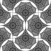 abstrait mandala poisson échelle sans couture modèle. ornemental tuile, mosaïque Contexte. floral patchwork infini carte. arabe, Indien, ottoman motifs. vecteur