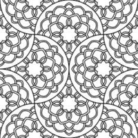 abstrait mandala poisson échelle sans couture modèle. ornemental tuile, mosaïque Contexte. floral patchwork infini carte. arabe, Indien, ottoman motifs. vecteur