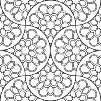 abstrait mandala poisson échelle sans couture modèle. ornemental tuile, mosaïque Contexte. floral patchwork infini carte. arabe, Indien, ottoman motifs. vecteur