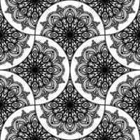 abstrait mandala poisson échelle sans couture modèle. ornemental tuile, mosaïque Contexte. floral patchwork infini carte. arabe, Indien, ottoman motifs. vecteur