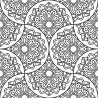 abstrait mandala poisson échelle sans couture modèle. ornemental tuile, mosaïque Contexte. floral patchwork infini carte. arabe, Indien, ottoman motifs. vecteur