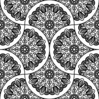 abstrait mandala poisson échelle sans couture modèle. ornemental tuile, mosaïque Contexte. floral patchwork infini carte. arabe, Indien, ottoman motifs. vecteur