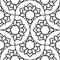 abstrait mandala poisson échelle sans couture modèle. ornemental tuile, mosaïque Contexte. floral patchwork infini carte. arabe, Indien, ottoman motifs. vecteur