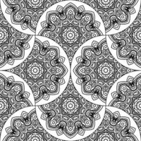 abstrait mandala poisson échelle sans couture modèle. ornemental tuile, mosaïque Contexte. floral patchwork infini carte. arabe, Indien, ottoman motifs. vecteur