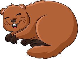 marmotte hiberner dessin animé coloré clipart vecteur