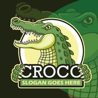 vecteur illustration de dessin animé crocodile mascotte modèle conception