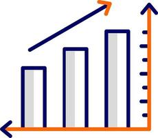 statistiques augmenter vecteur icône