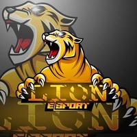 en colère Lion sport logo conception vecteur
