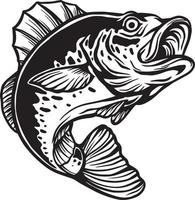 dessin animé poisson icône sur blanc Contexte vecteur
