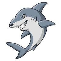 dessin animé en colère requin mascotte conception vecteur