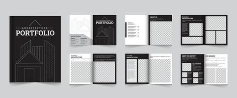 architecture portefeuille ou intérieur portefeuille brochure modèle conception vecteur