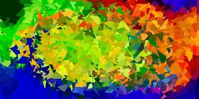modèle de triangle abstrait vecteur multicolore clair.