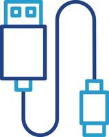 conception d'icône de vecteur de câble de données
