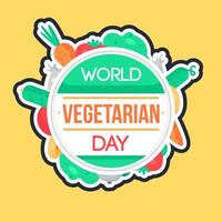 journée mondiale des végétariens vecteur